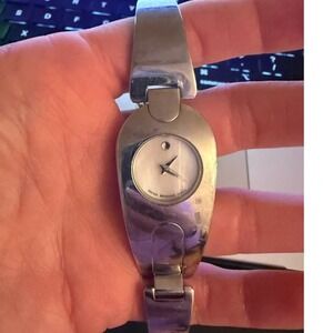 Rare Ladies Movado Pearl White Dial with Sapphire Crystal